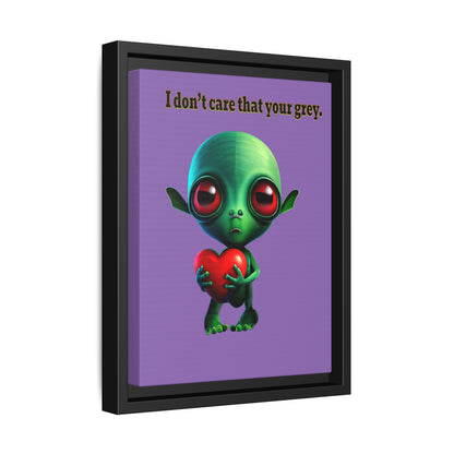 I don't care that your grey - framed canvas art (light purple)
