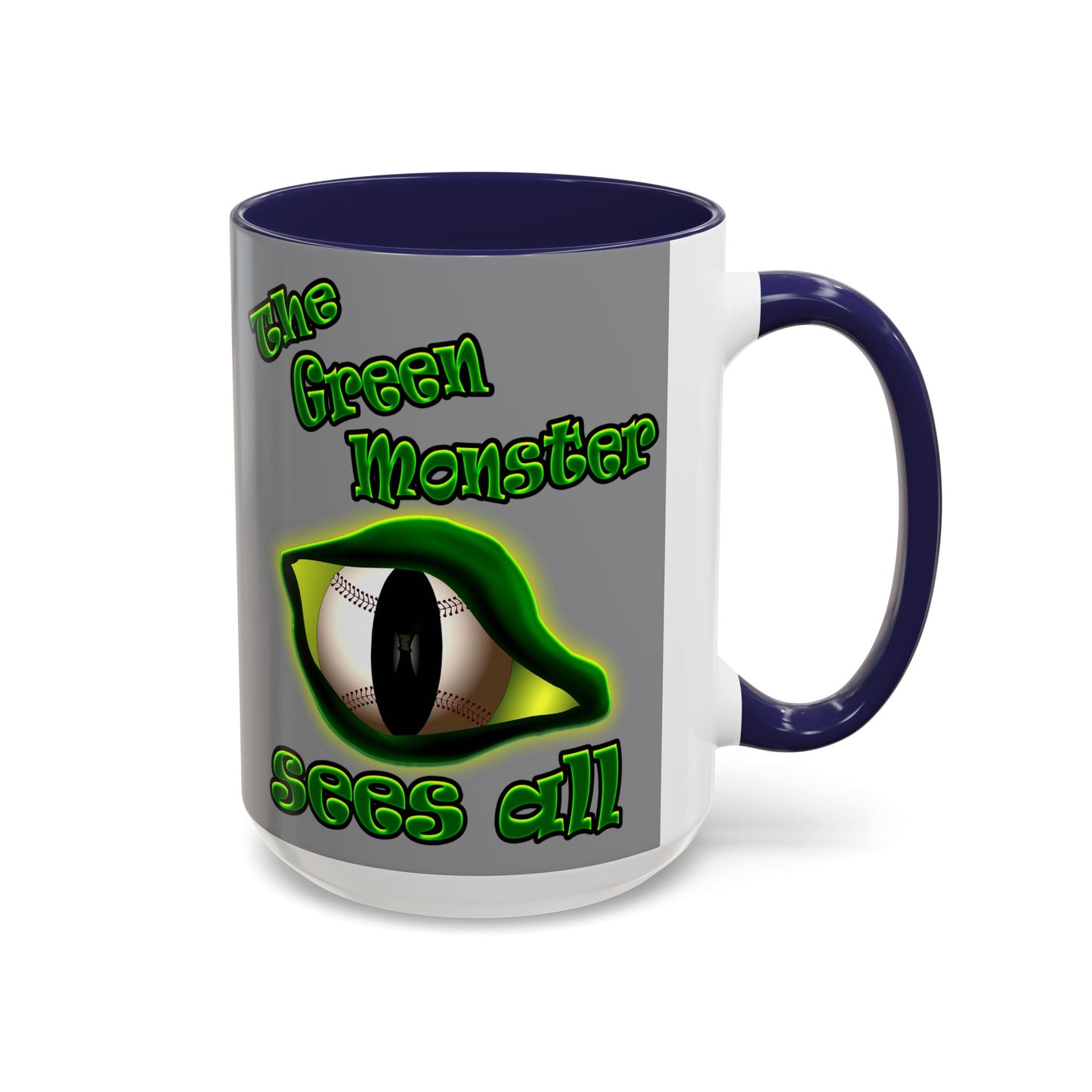 green monster - Accent Mug (grey)
