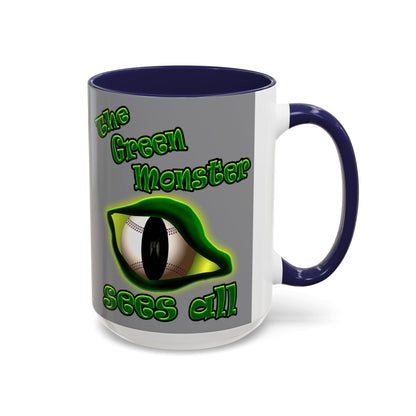 green monster - Accent Mug (grey)