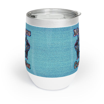 em cee squared - Chill Wine Tumbler (faded dark blue)
