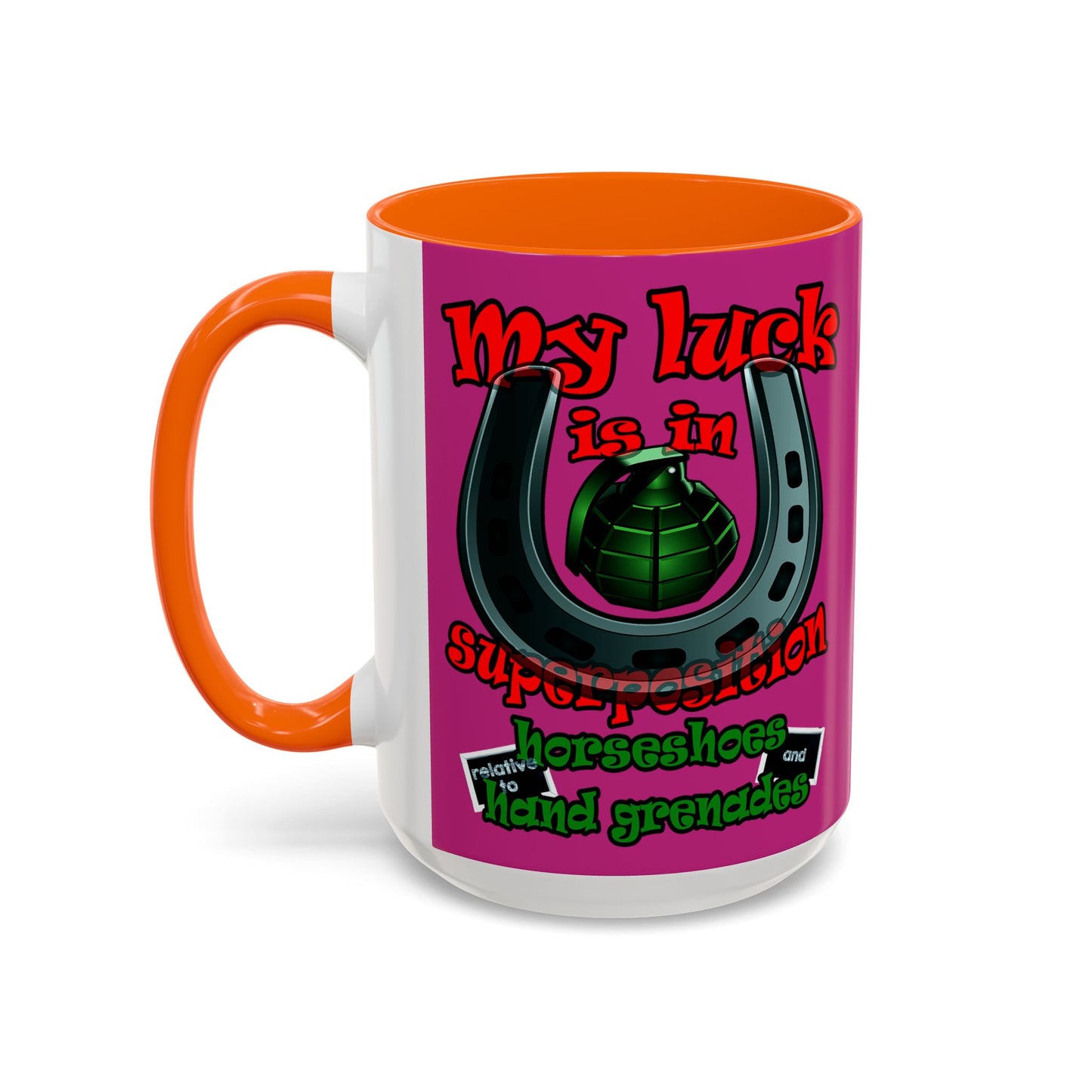 my luck - Accent Mug (pink)