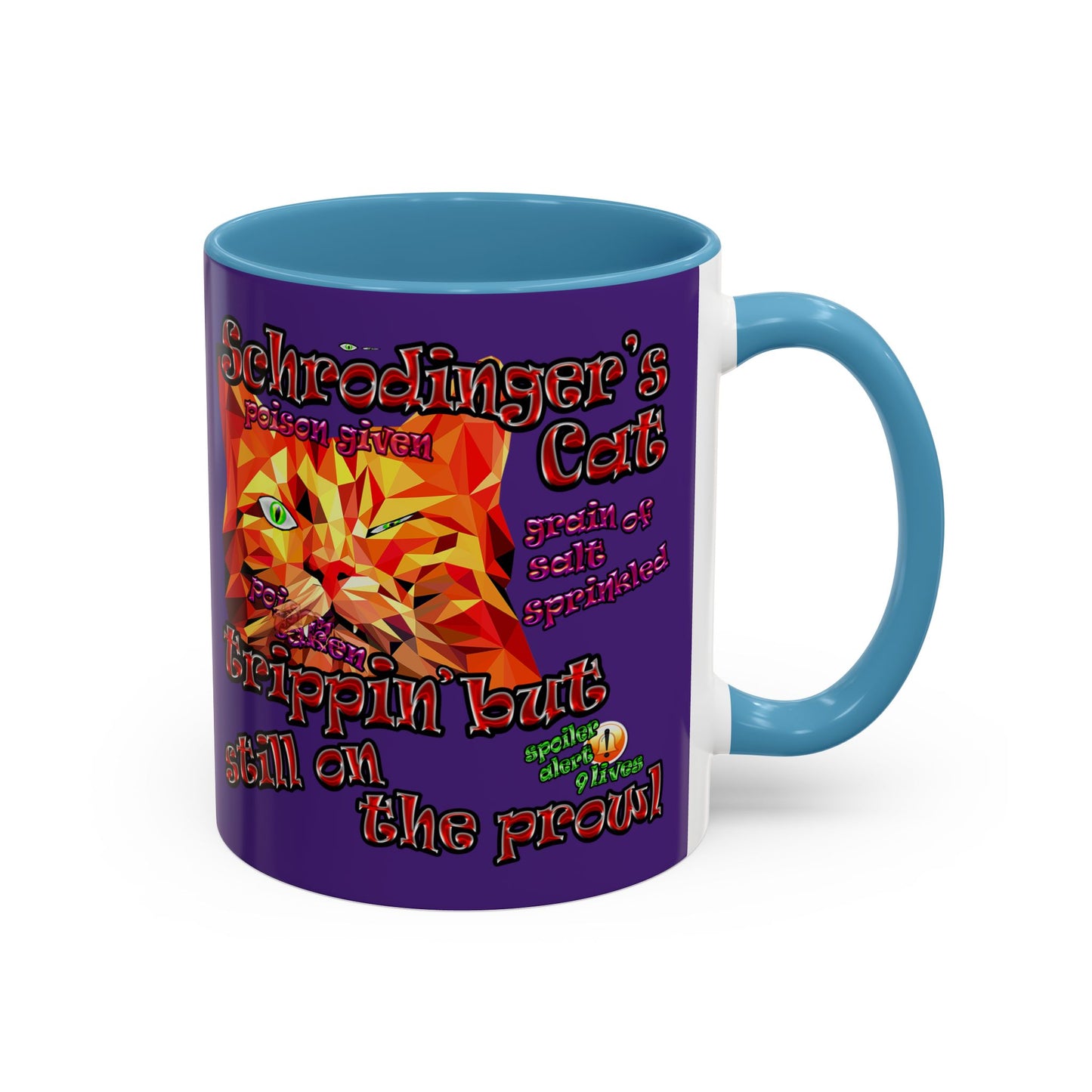 schrodinger's cat - Accent Mug (purple)