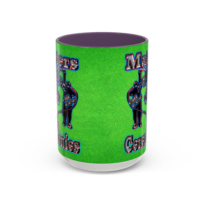 em cee squared - Accent Mug (green turf)