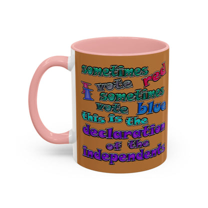 declaration of the independents - Accent Mug (light brown)