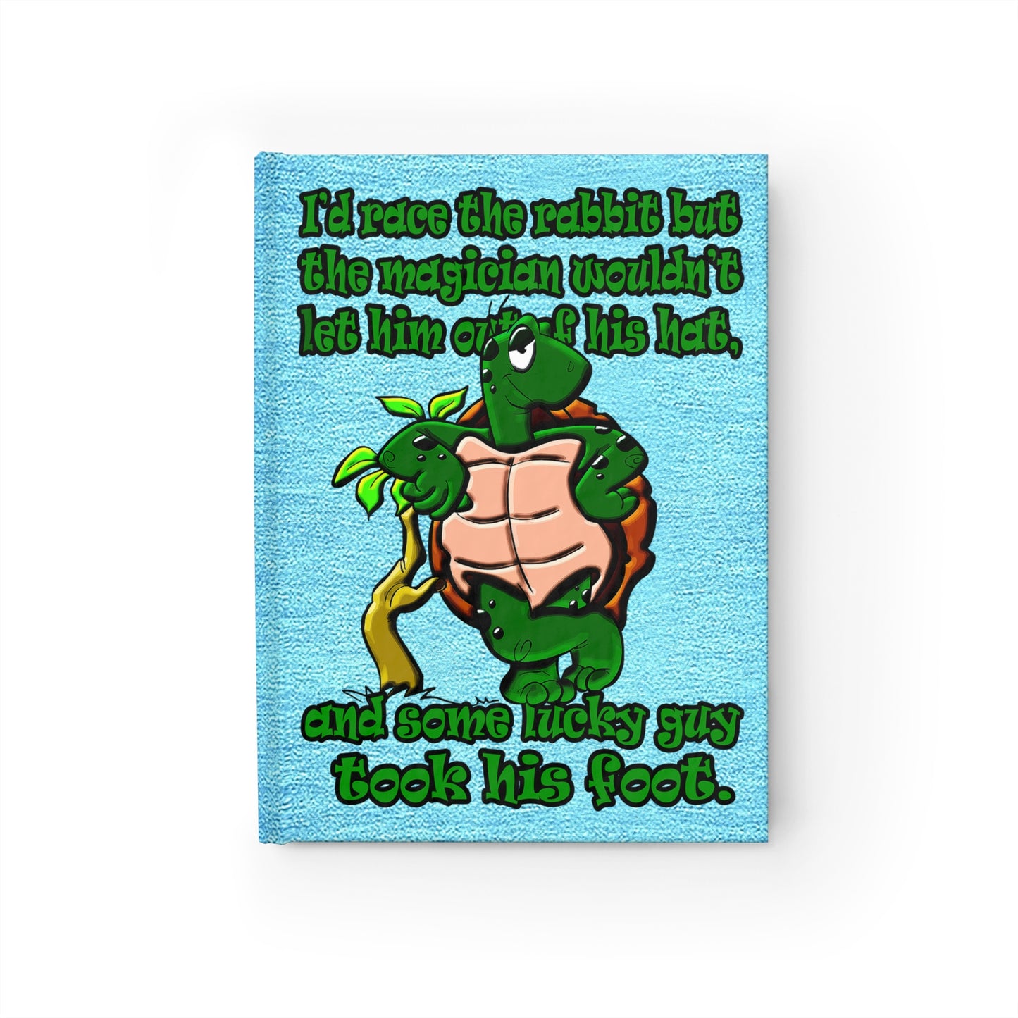 turtle race - journal-lined (faded blue)