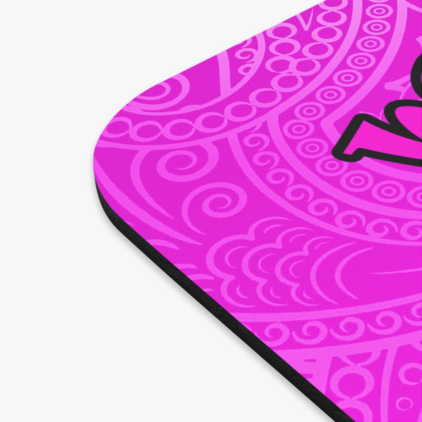 hoes b4 bros - Mouse Pad (Rectangle) (pink swirl)