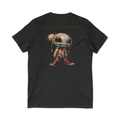 I don't care that your grey - Unisex Jersey Short Sleeve V-Neck Tee
