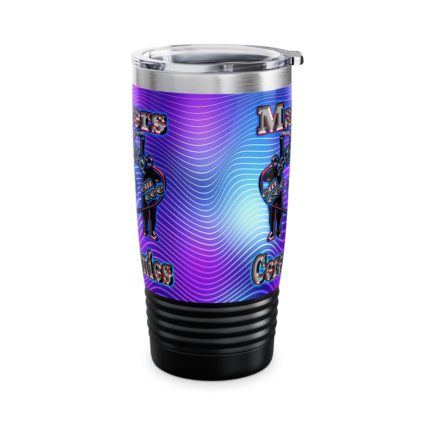 em cee squared - Ringneck Tumbler, 20oz (purple wave)