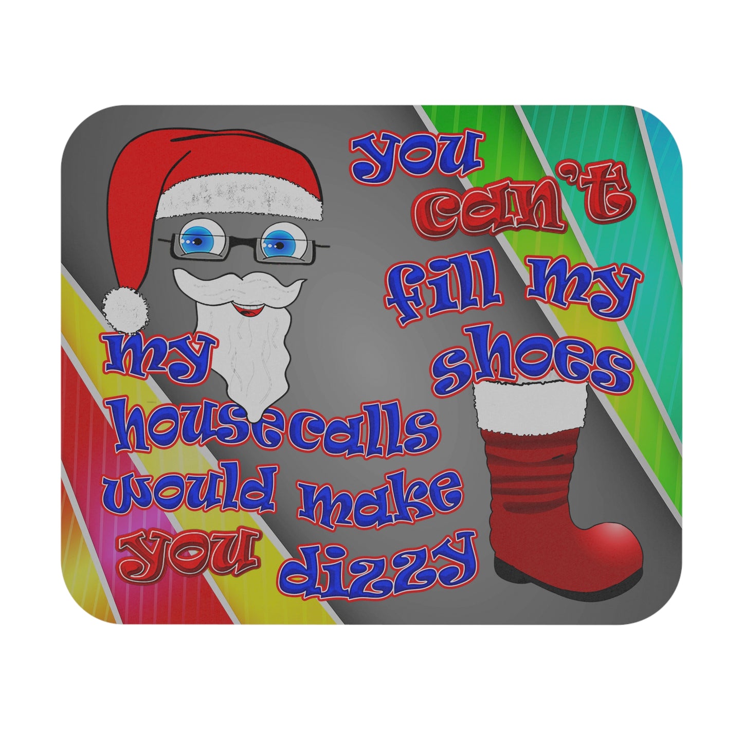 santa's shoes - Mouse Pad (Rectangle) (rainbow split)