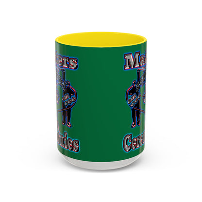 em cee squared - Accent Mug (dark green)