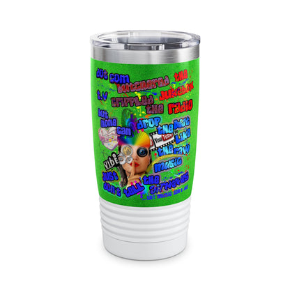 drop the beat - Ringneck Tumbler, 20oz  (green turf)
