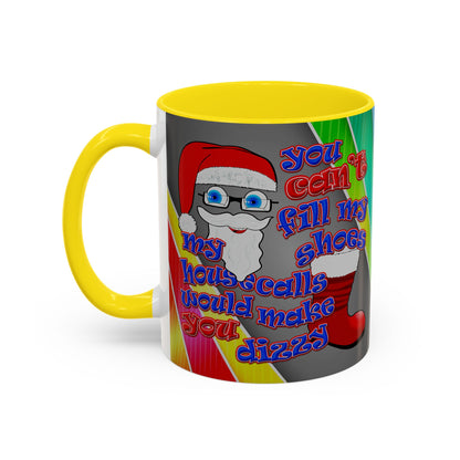 santa's shoes - Accent Mug (rainbow split)