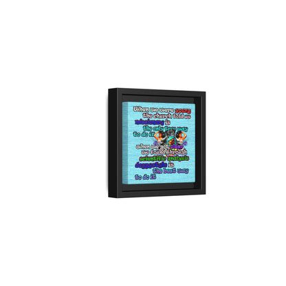 doggystyle - framed canvas art (faded blue)