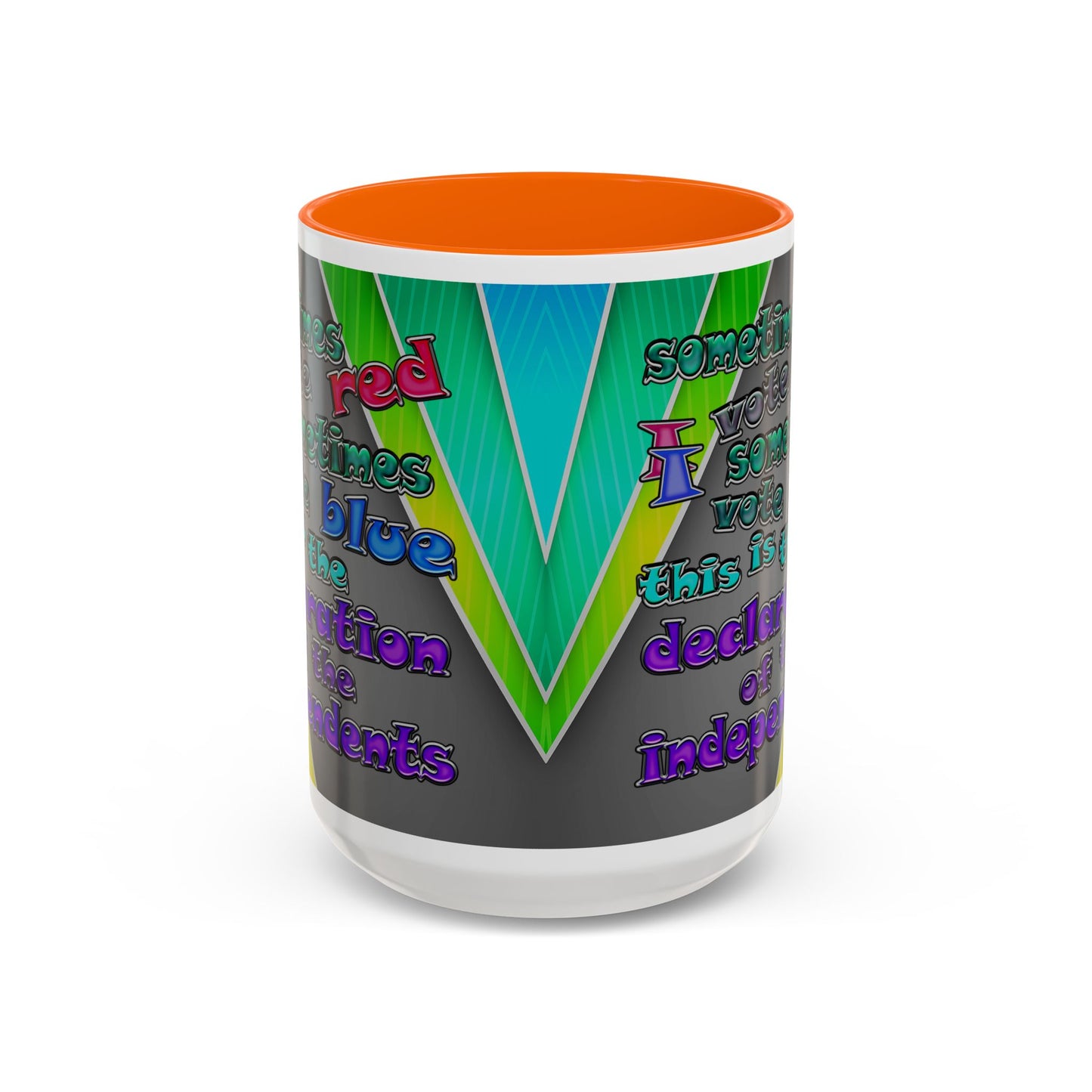 declaration of the independents - Accent Mug (rainbow split)