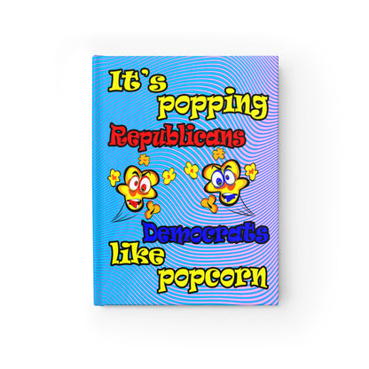 popping like popcorn - journal-lined (light blue-purple wave)