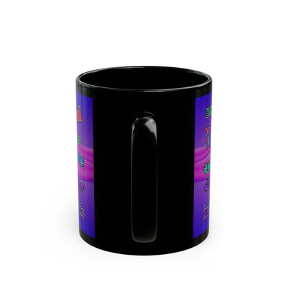 declaration of the independents - Black Mug (purple-pink wave)