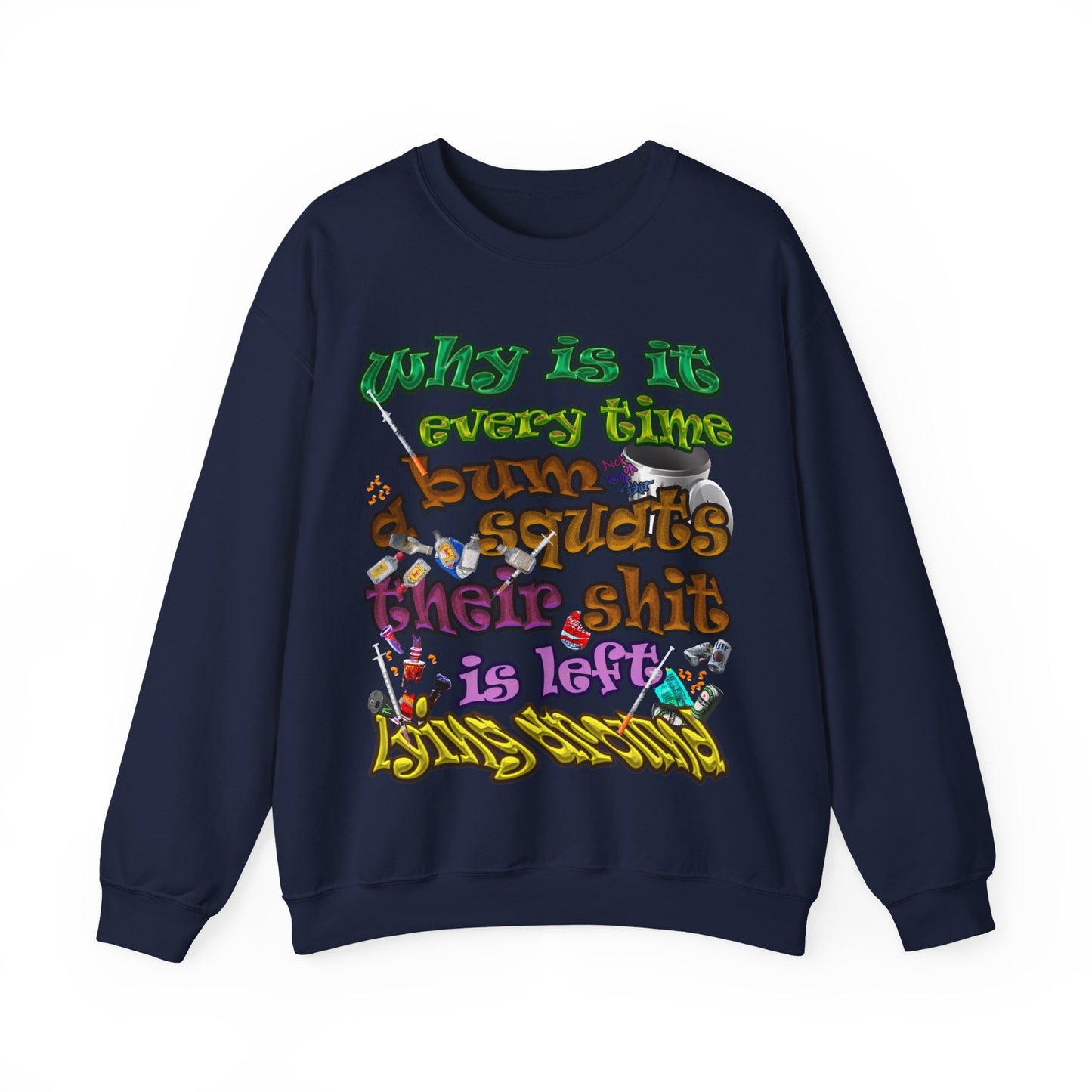 the bum's shit - Unisex Heavy Blend™ Crewneck Sweatshirt