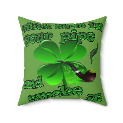 celtics logo - Spun Polyester Square Pillow - (green)
