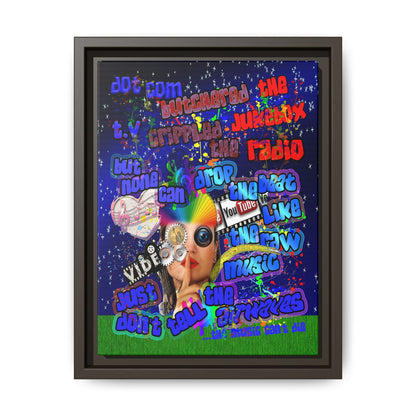 drop the beat - framed canvas art ('snoops' background)