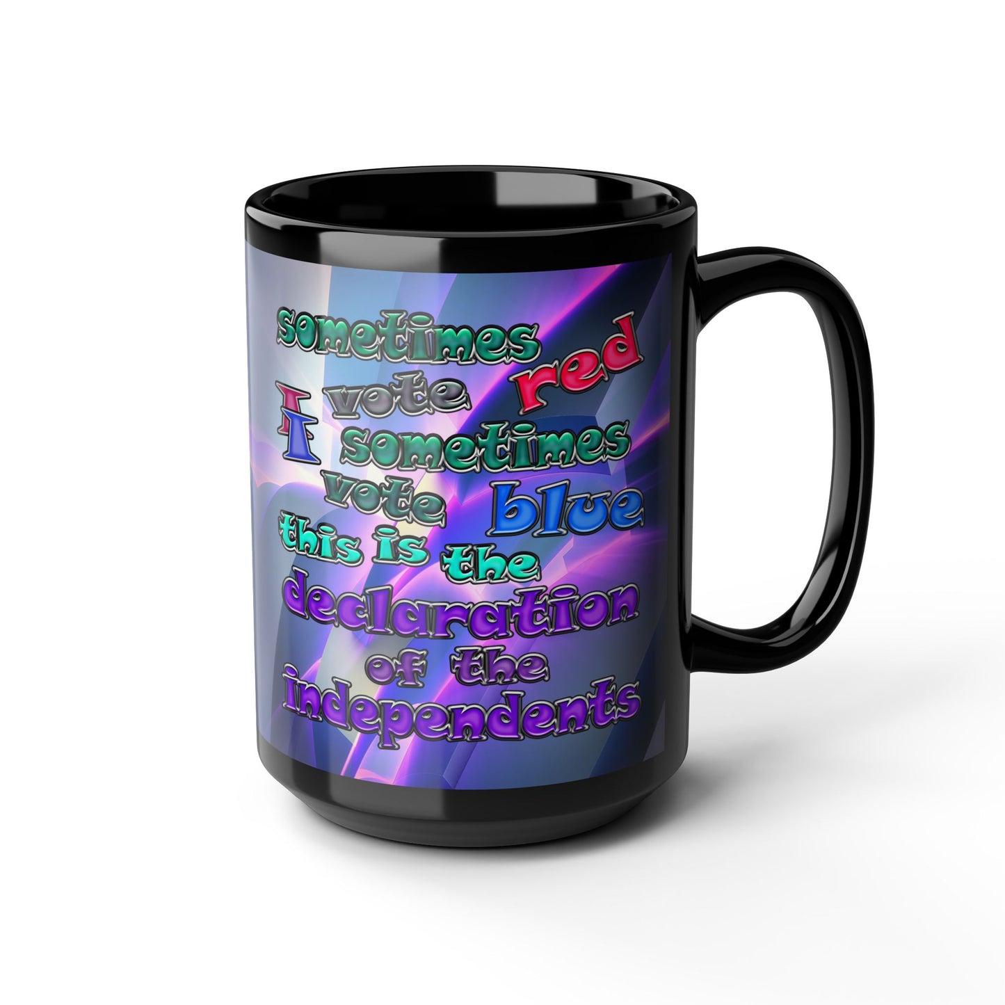 declaration of the independents - Black Mug (grey-pink wave)