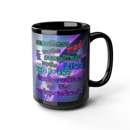 declaration of the independents - Black Mug (grey-pink wave)