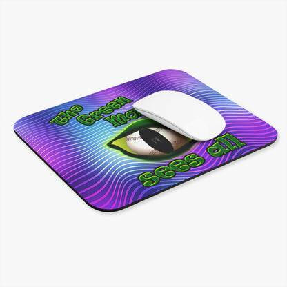 green monster - Mouse Pad (Rectangle) (purple wave)