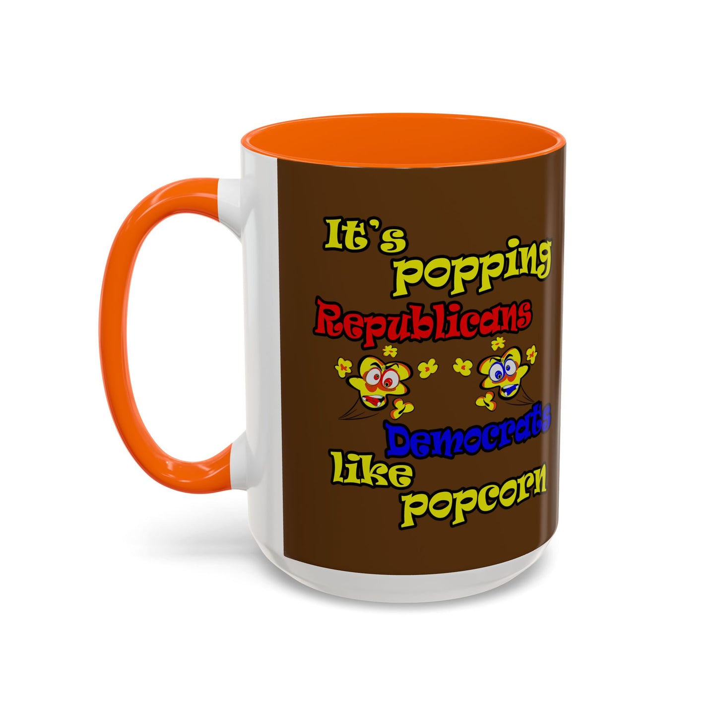 popping like popcorn - Accent Mug (brown)