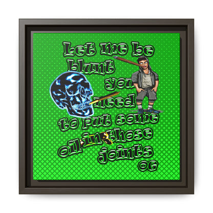 og - framed canvas art (logo green)