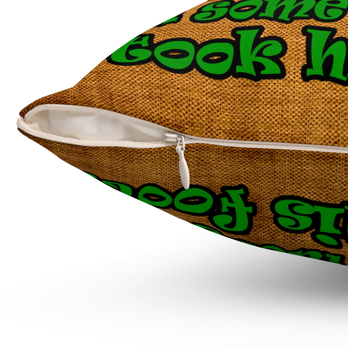 turtle race - Spun Polyester Square Pillow - (dichromatic brown papyrus)