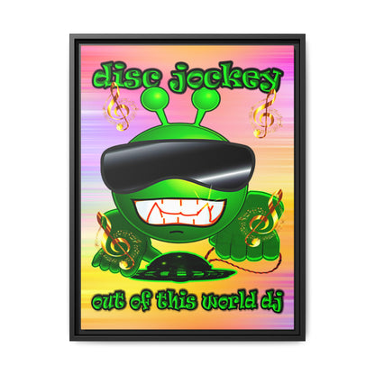 disc jockey - framed canvas art (color blur)