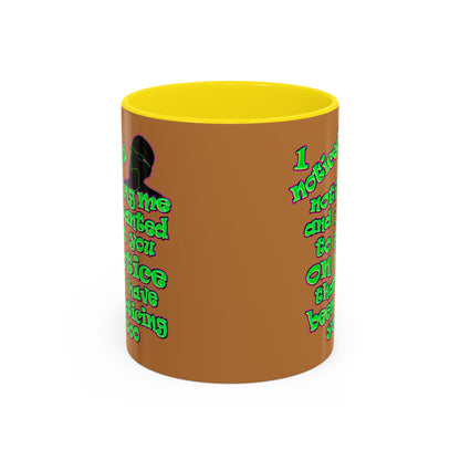 noticed you noticing - Accent Mug (light brown)