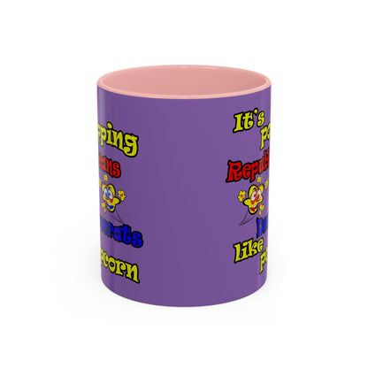 popping like popcorn - Accent Mug (light purple)