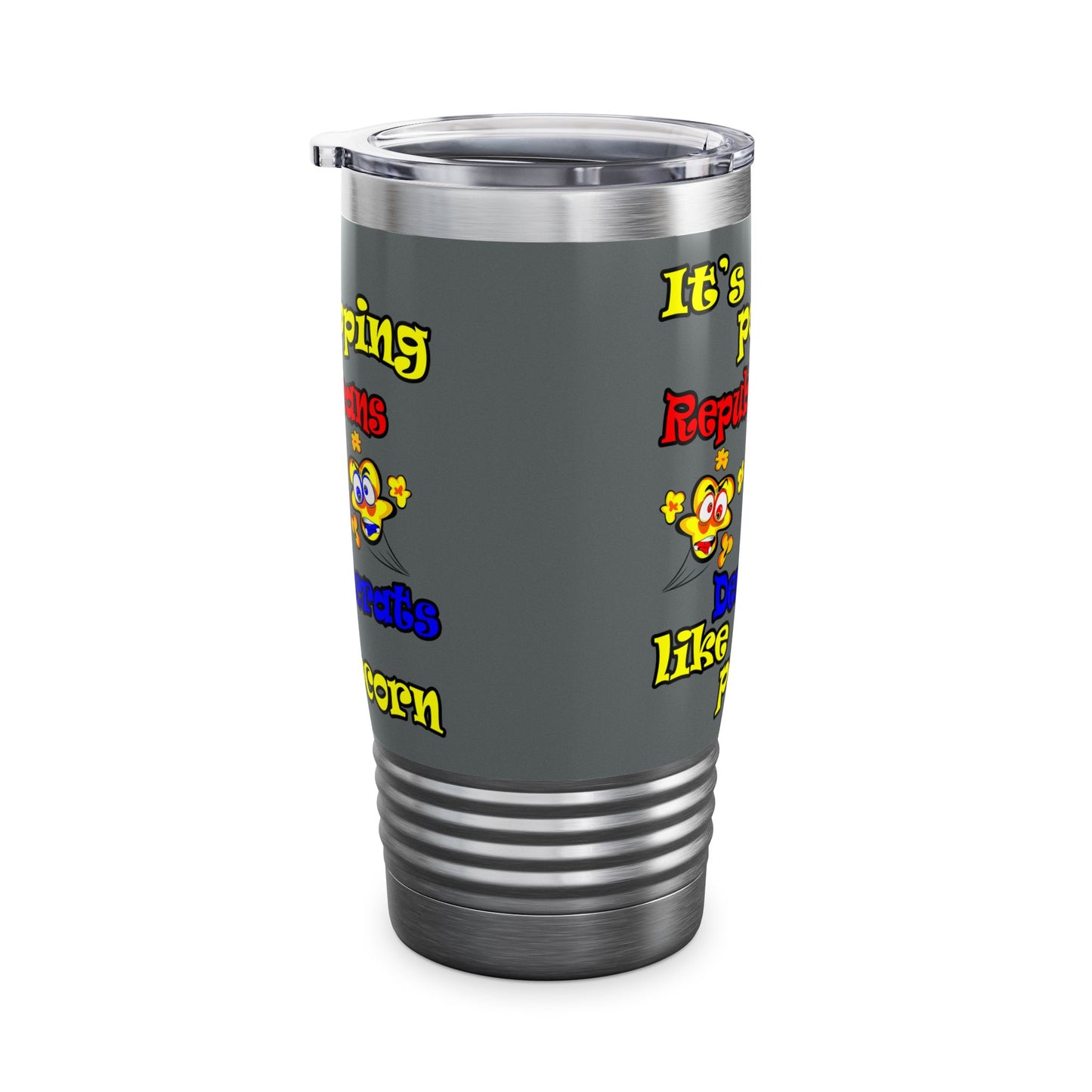 popping like popcorn - Ringneck Tumbler, 20oz (dark grey)