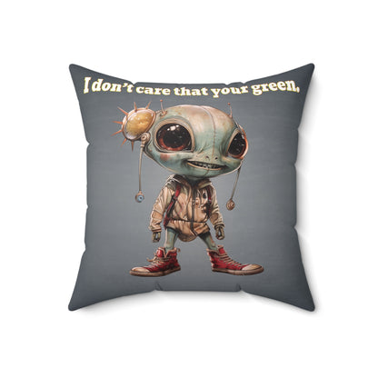 I don't care that your grey - Spun Polyester Square Pillow - (grey-light grey)