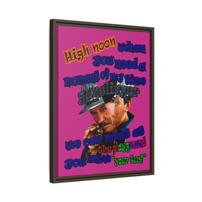 high noon - framed canvas art (pink)