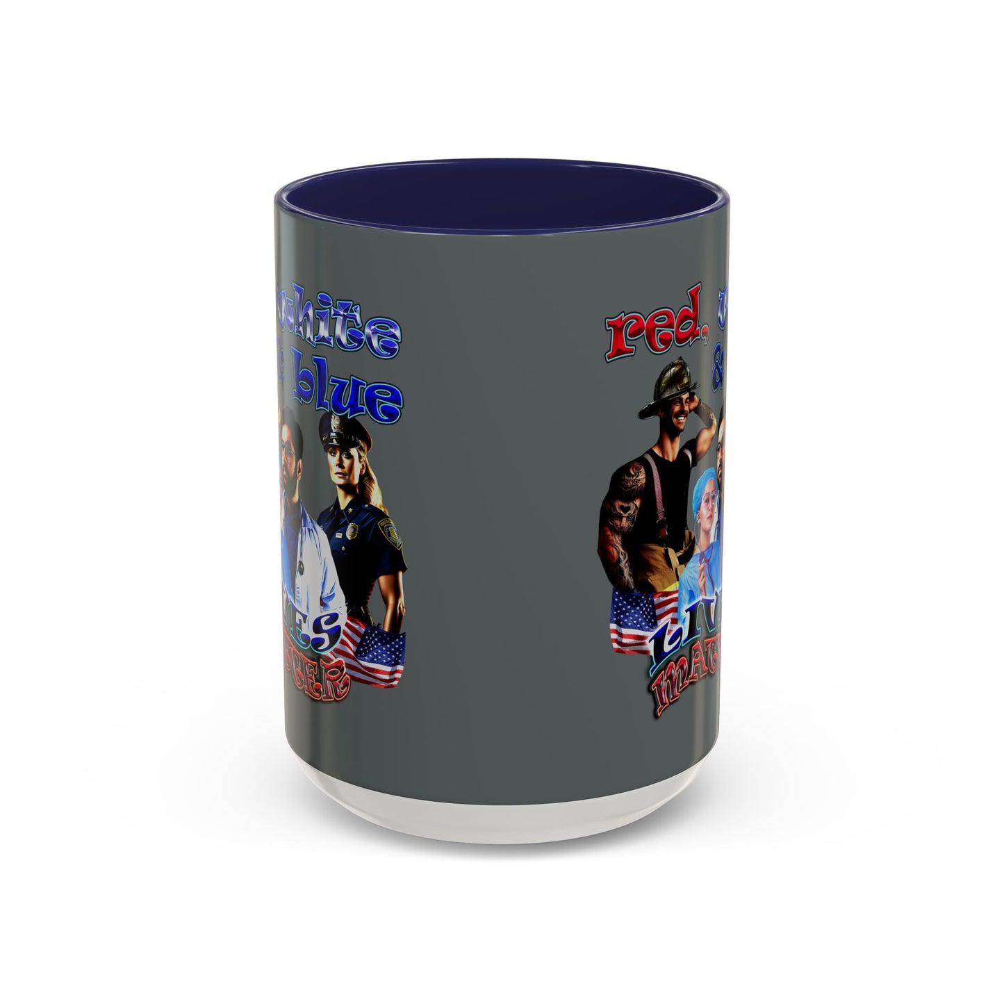 rw&b lives matter - Accent Mug (dark grey)