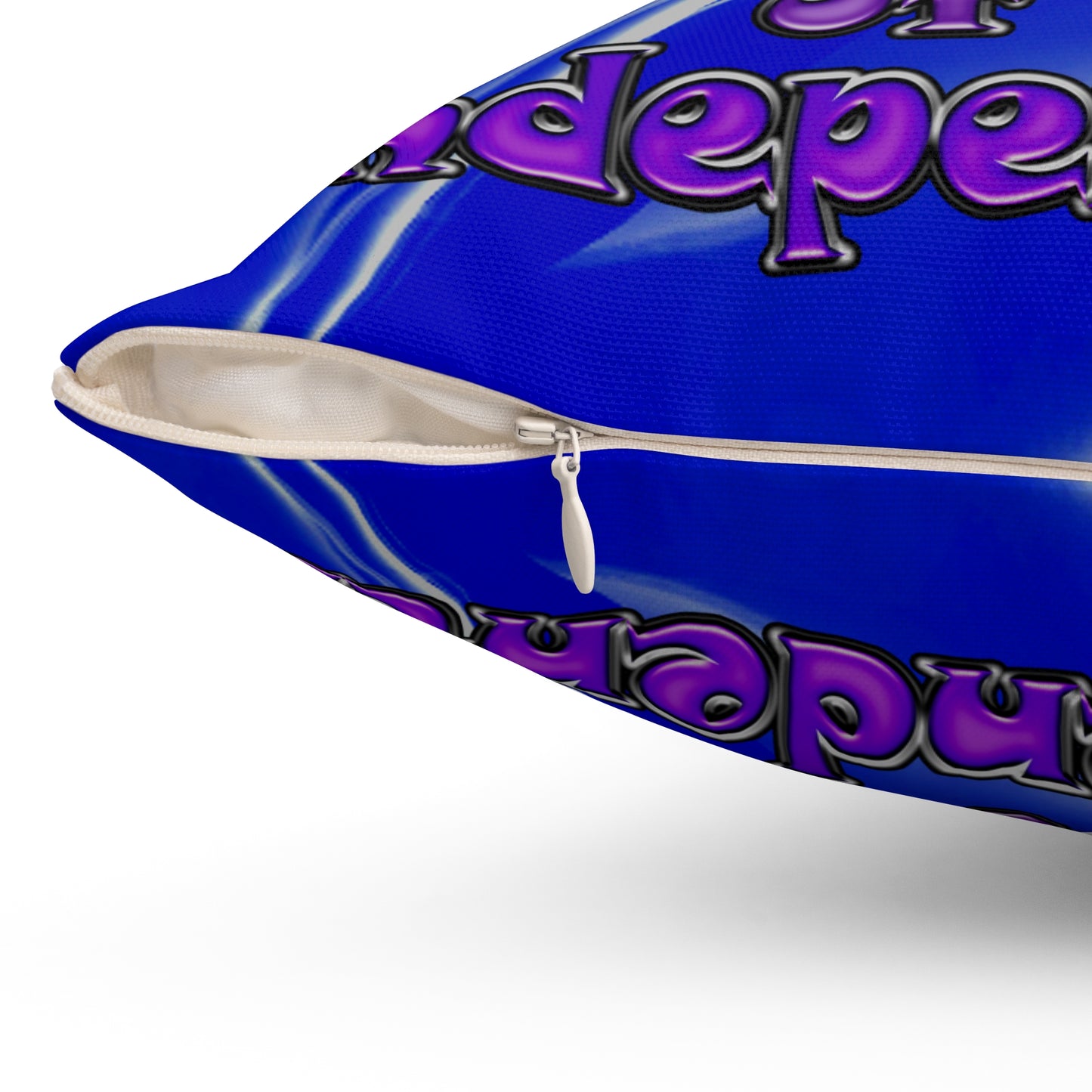 declaration of the independents - Spun Polyester Square Pillow - (blue-white wave)