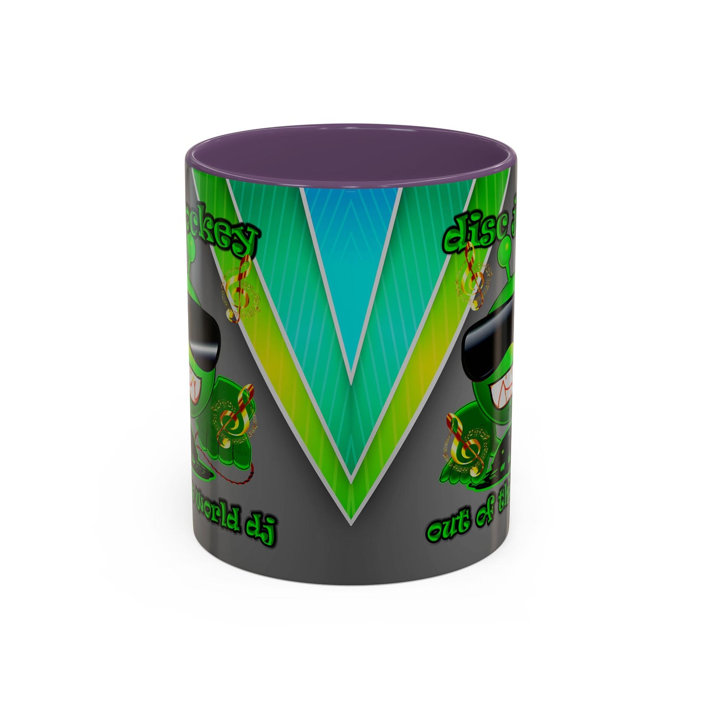 disc jockey - Accent Mug (rainbow split)