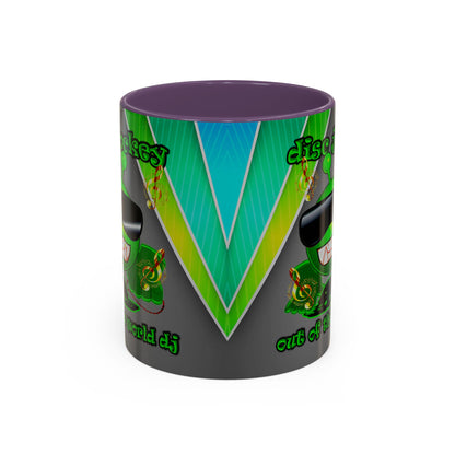 disc jockey - Accent Mug (rainbow split)