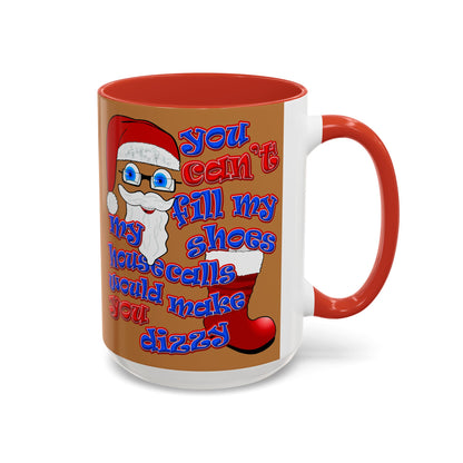 santa's shoes - Accent Mug (light brown)