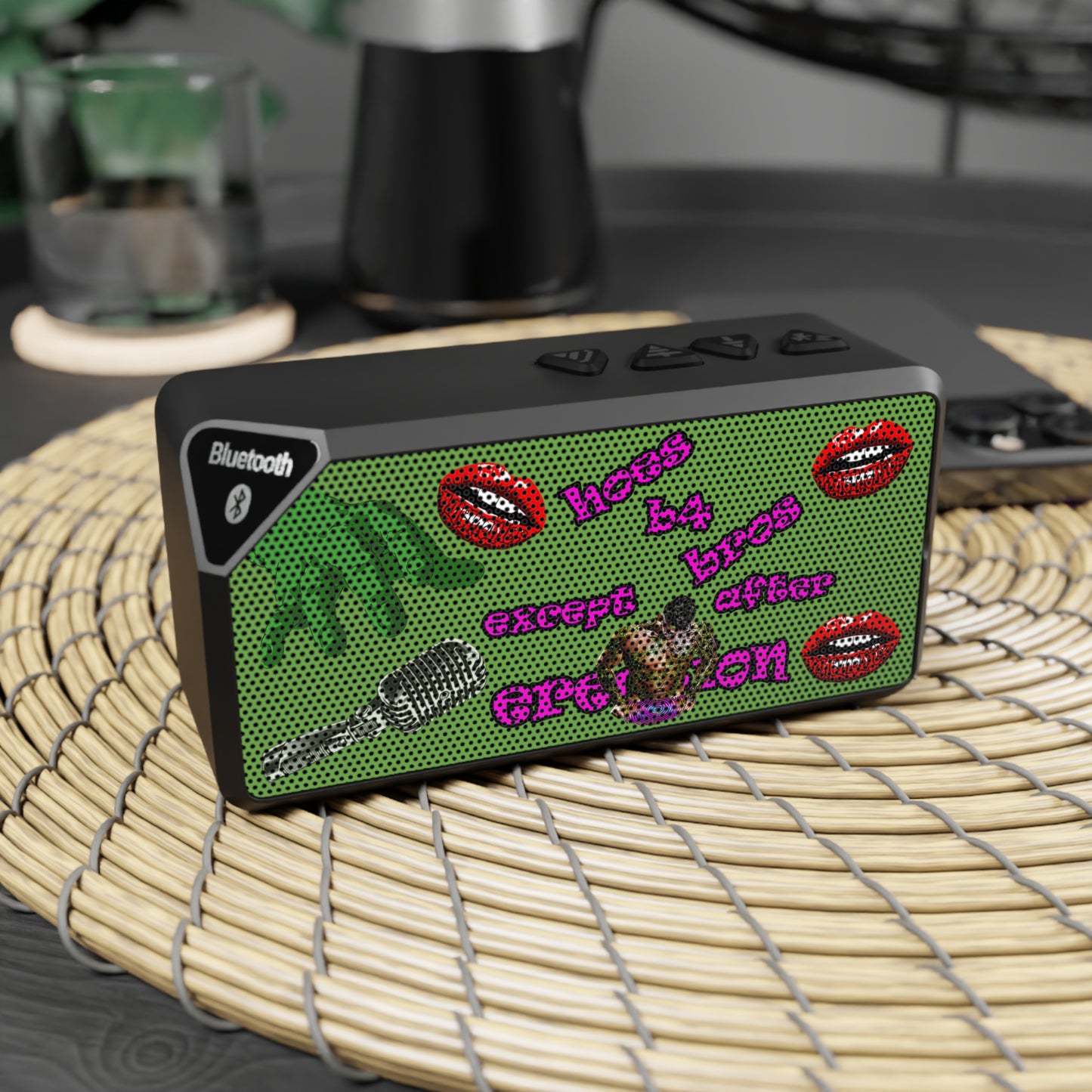 hoes b4 bros - Jabba Bluetooth Speaker (green)
