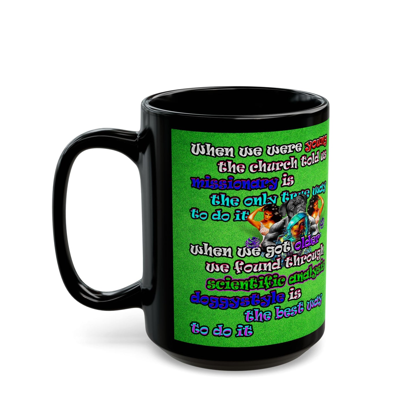 doggystyle - Black Mug (green turf)