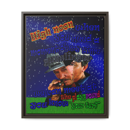 high noon - framed canvas art ('snoops' background)
