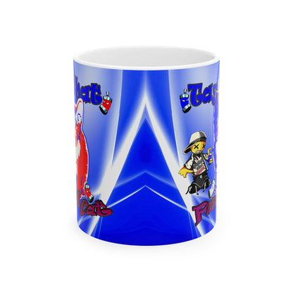 tag that - White Mug (blue-white wave)