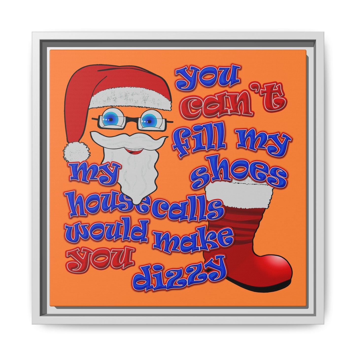 santa's shoes - framed canvas art (crusta)