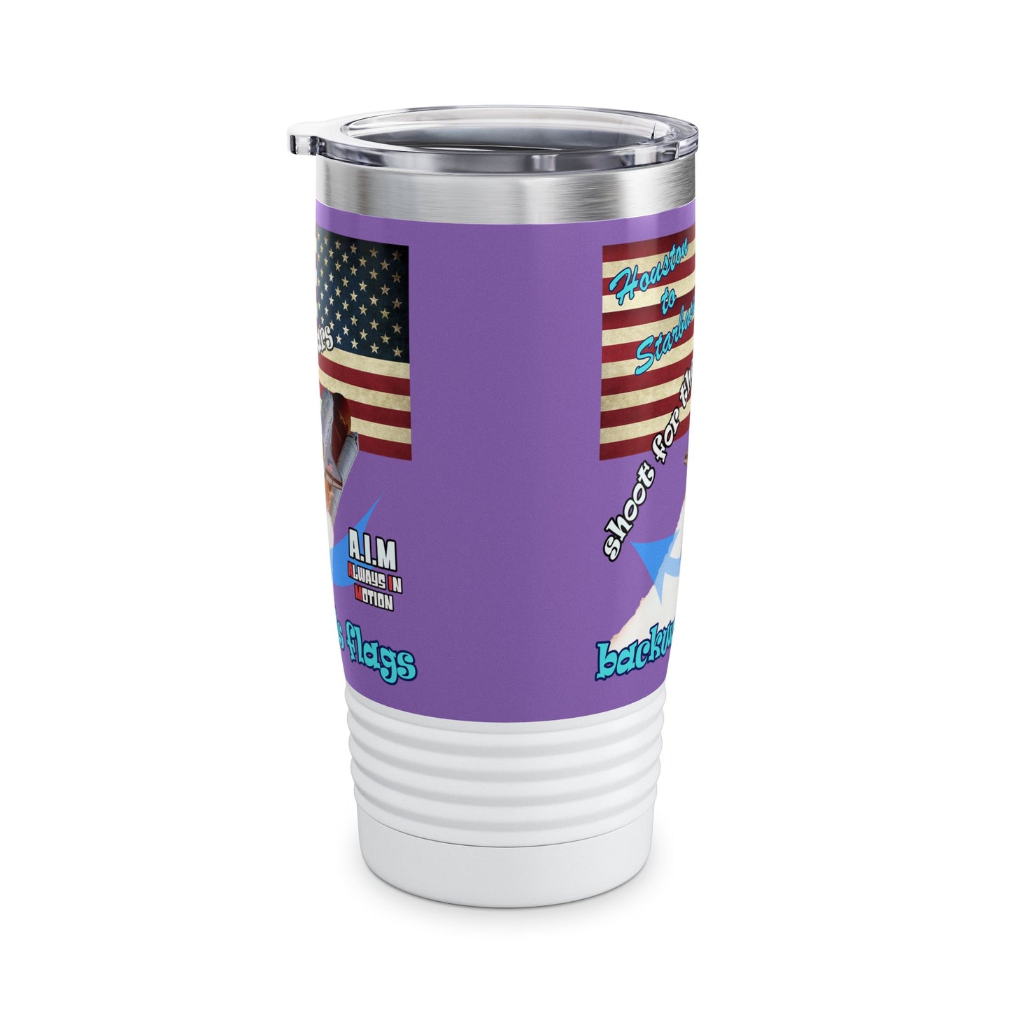 shoot for the stars - Ringneck Tumbler, 20oz (light purple)