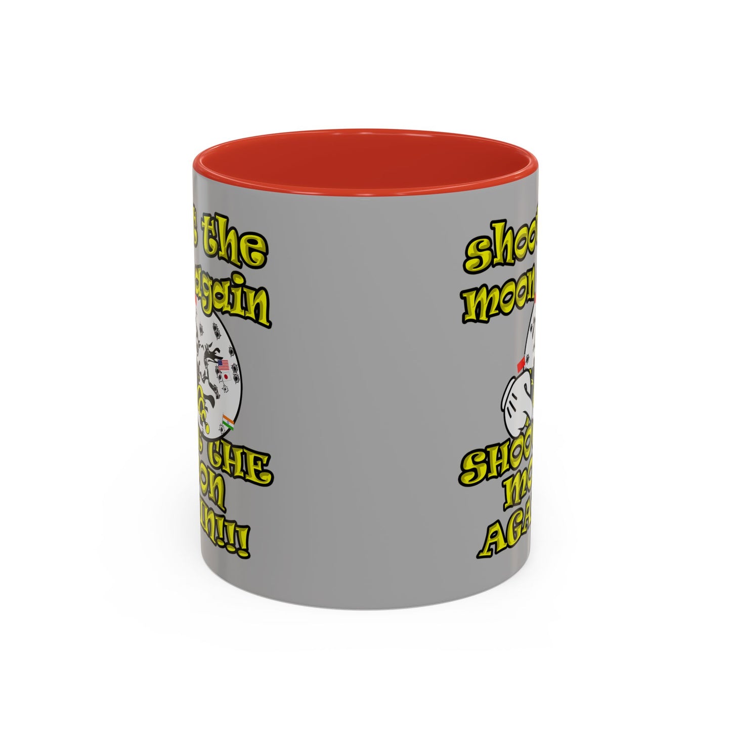 shoot the moon again - Accent Mug (light grey)