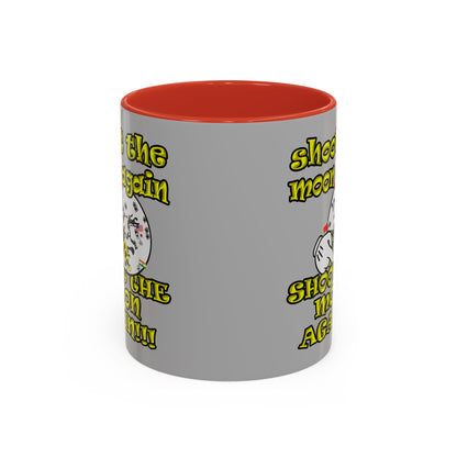 shoot the moon again - Accent Mug (light grey)