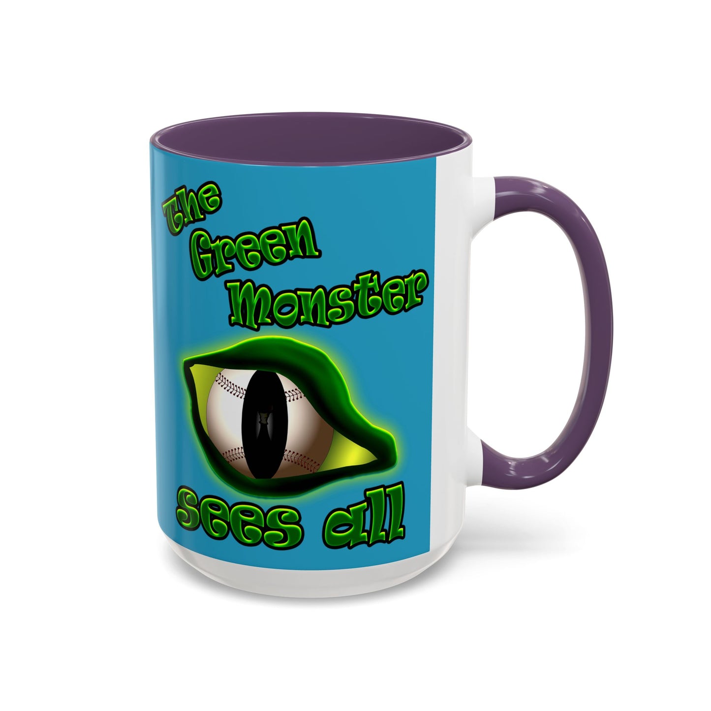 green monster - Accent Mug (turquoise)