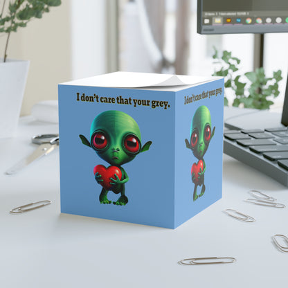 I don't care that your grey - note cube (light blue)